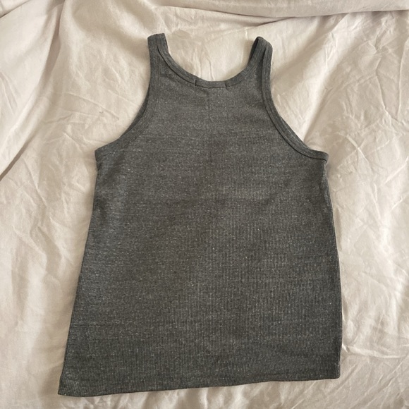 Amo Long Rib Tank Heather Grey - Picture 3 of 5
